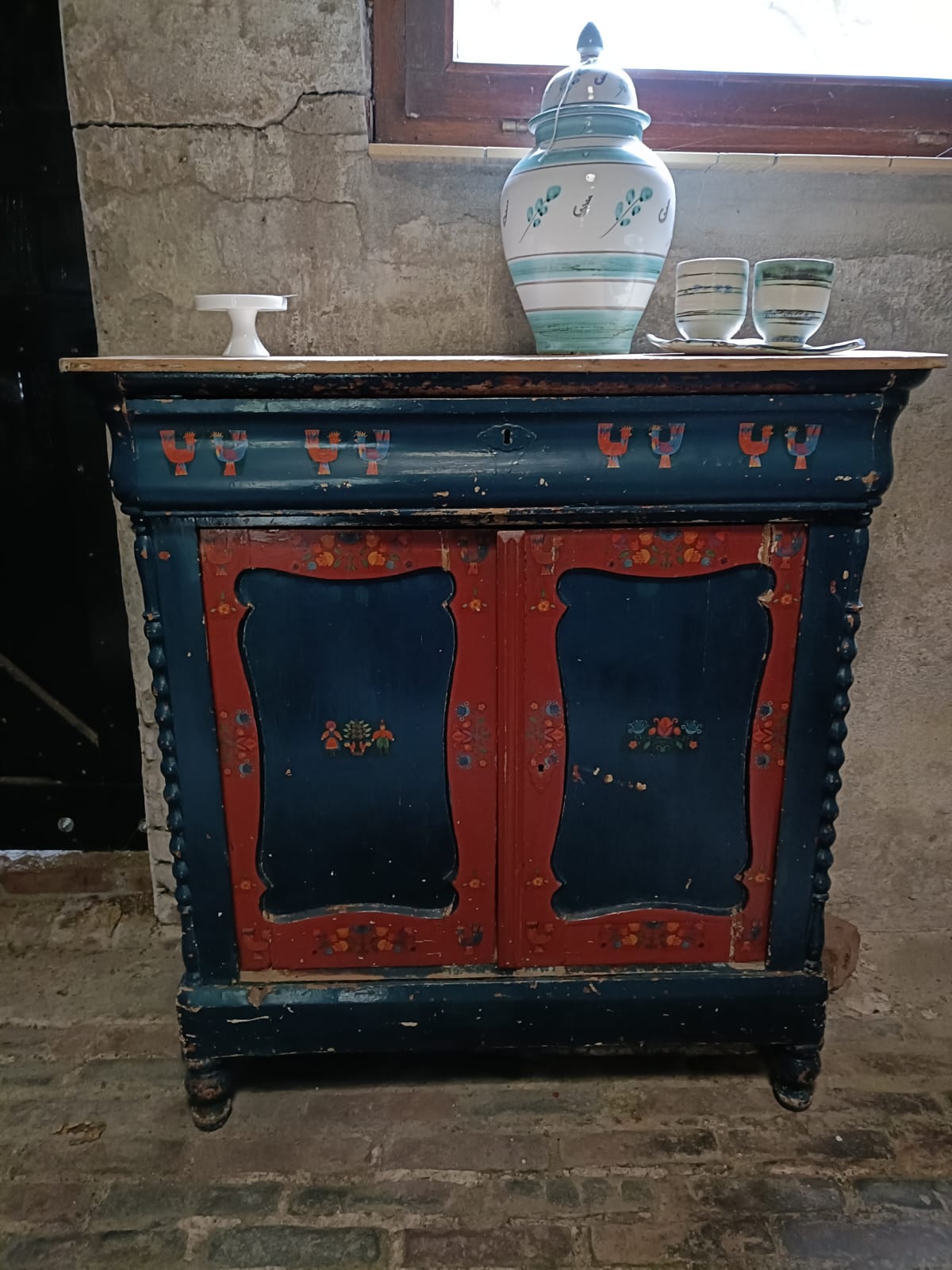 Brocante Biedermeier kastje